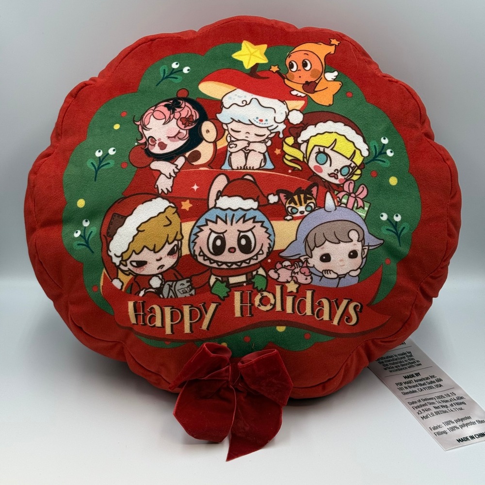 POP MART Apple of My Eye Series Happy Holidays 2025 Red Character Cushion Pillow